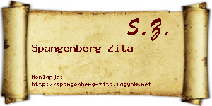 Spangenberg Zita névjegykártya